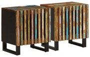 vidaXL Mesas de cabeceira 2 pcs 40x34x46 cm madeira recuperada maciça