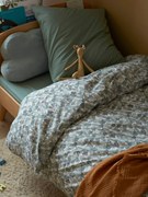 Conjunto capa de edredon + fronha de almofada para criança, Tropical, Basics verde medio estampado