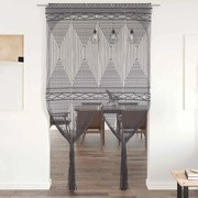 vidaXL Cortina em macramé 140x240 cm algodão antracite