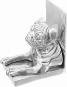 vidaXL Aparadores de livros 2 pcs Prateado 12 x 15 x 18 cm Alumínio