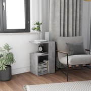 vidaXL Mesa de apoio 36x30x56 cm contraplacado cinzento cimento