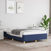 vidaXL Estrutura de cama sem colchão 120x190 cm tecido azul