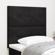 Cabeceira vidaXL Botão Estofada Preta 80 cm Veludo