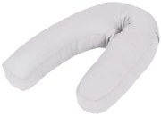 vidaXL Almofada de gravidez em forma de J 54x(36-43) cm cinzento