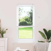 vidaXL Persiana de Janela com cortinas Outros Manual Branco 80 x 130 cm Alumínio