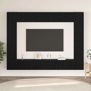 vidaXL Conjunto de móvel de TV com prateleira com armazenamento com porta 10 pcs Carvalho Preto