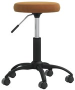 vidaXL Cadeira de jantar veludo castanho