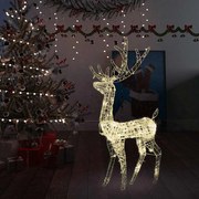 vidaXL Rena decorativa de Natal 140 LEDs 120 cm acrílico branco quente