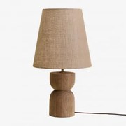 Luminária De Mesa Diniz Em Madeira De Manga ↑20 Cm & Ø30 Cm - ↑30 Cm Alidara - Sklum