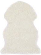 vidaXL Tapete em pele de carneiro artificial 60x90 cm branco