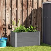 vidaXL Canteiro elevado para jardim WPC 100x50x54 cm cinzento