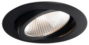 Foco embutido preto 9,5 cm incl. LED 1015 lm regulável IP65 - Gaius