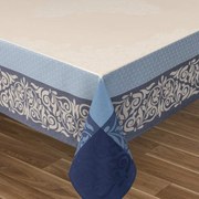 Toalhas de mesa anti nódoas 100% algodão - QUEEN da Fateba: Azul 1 Toalha de mesa 150x250 cm