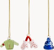 Ornamentos de Natal em vidro borossilicato Merry, conjunto de 3