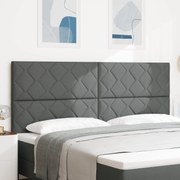 vidaXL Cabeceira com Design de Blocos em Diamante em Cinza Escuro, Tecido de 200 cm