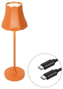 Candeeiro de mesa retro laranja recarregável IP44 - Granny
