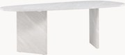 Mesa de jantar oval com efeito de pedra Grönvik, 220 x 100 cm