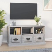 vidaXL Móvel de TV 100x35x50 cm derivados de madeira cinzento sonoma