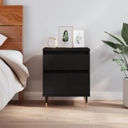 vidaXL Mesa de cabeceira 40x35x50 cm derivados de madeira preto