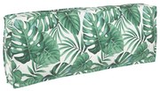 vidaXL Almofada de palete para encosto Floral Padrão de folhas