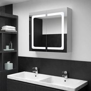 vidaXL Armário espelhado para casa de banho com LED 80x12,2x68 cm