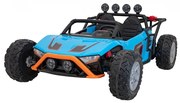 Carro elétrico para Crianças 2 Lugares Buggy Racing 5 24V Rodas Espuma EVA, assento couro ecológico Azul