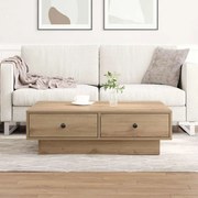 vidaXL Mesa de Centro Carvalho Artesanal Folheado, MDF 90 x 90 x 28 cm