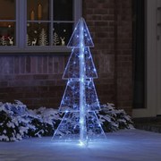 vidaXL Árvore de Natal com 100 LEDs Azul 120 cm Acrílo