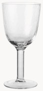 Copos de vinho branco artesanais de vidro artesanal martelado, 4 uni.