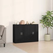 vidaXL Buffet 2 pcs Carvalho Preto 60 x 31 x 84 cm Madeira processada