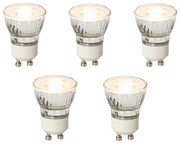 Conjunto de 5 Lâmpadas LED GU10 Reguláveis 35mm 3W 220 lm 2700K