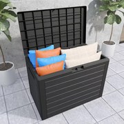 Caixa de almofadas para jardim Lille 190L 78 x 44 x 55 cm antracite