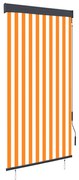 vidaXL Estore de rolo para exterior 100x250 cm branco e laranja