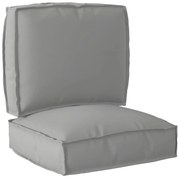 vidaXL Conjunto de Almofadas para Palete 2 pcs Cinzeto Tecido Oxford