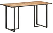 vidaXL Mesa de jantar 140 cm madeira de mangueira áspera