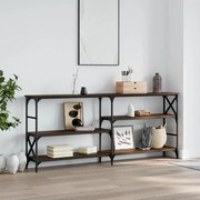 vidaXL Mesa consola 180x29x76,5 cm derivados madeira carvalho castanho