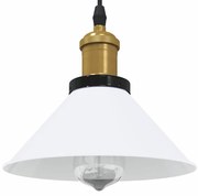 Candeeiro suspenso regulável altura E27 branco brilhante Ø22cm
