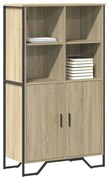 vidaXL Armário alto 79,5x35,5x137,5 cm deriv. madeira carvalho sonoma