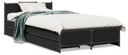 Estrutura cama c/ gavetas 90x190 cm derivados de madeira preto