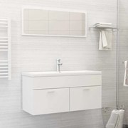 vidaXL 2 pcs conjunto de móveis de casa de banho contraplacado branco