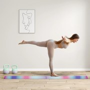 Barra de Equilíbrio de Ginástica Dobrável 236 cm com Base Antiderrapante Viga de Equilíbrio para Treino em Casa Multicor