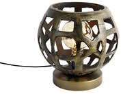 Candeeiro de mesa industrial dourado antigo - Bobby