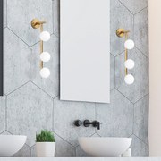 Aplique de Parede Domino – Dourado Brilhante – 10 x 24 cm