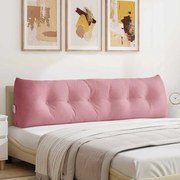 vidaXL Travesseiro para Costas Rosa 180 x 24 x 50 cm Veludo