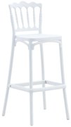 Conjunto de 4 Bancos de Bar WEDDING – 36x44x104 cm – Polipropileno Bra