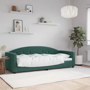 vidaXL Sofá-cama 80x200 cm veludo verde-escuro