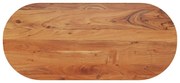 vidaXL Tampo de mesa oval 110x50x3,8 cm madeira de acácia maciça