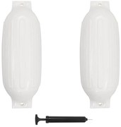vidaXL Para-choques para barco 2 pcs 69x21,5 cm PVC branco