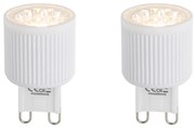 Conjunto de 2 Lâmpadas LED G9 24mm Reguláveis 3W 300 lm 2700K