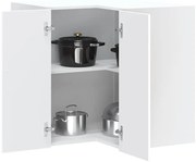 vidaXL Armário de canto de parede da cozinha derivados madeira branco